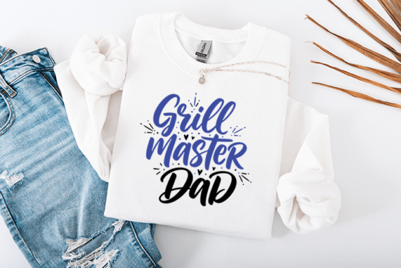 Grill Master Dad Funny Father Quote Graphics for Crafts