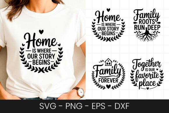Home is Where Our Story Begins SVG PNG Graphics Crafts