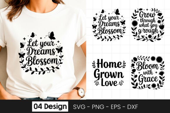 Let Dreams Blossom Floral SVG PNG Review for Graphics and Crafts
