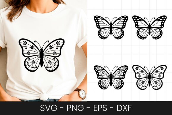 Simple Butterfly Line Art Design SVG Review