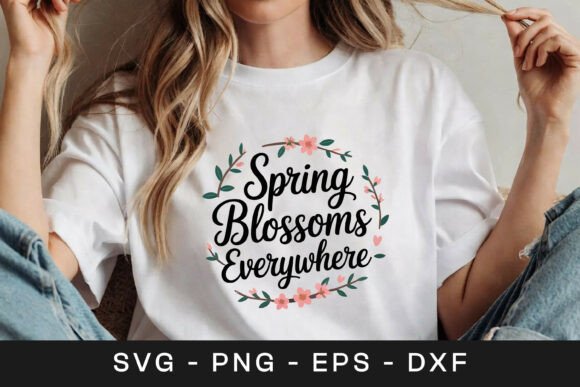 Spring Blossoms Everywhere SVG PNG Graphics for Crafts