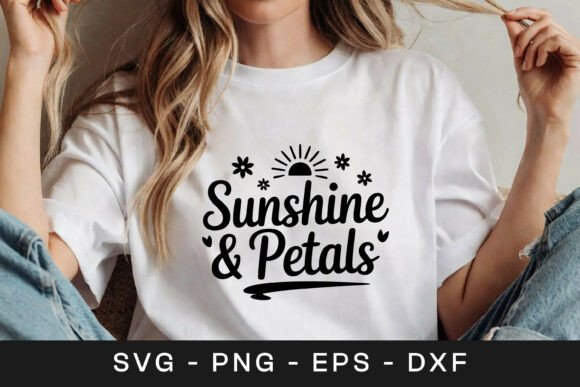 Sunshine and Petals Floral SVG PNG for Graphics and Crafts